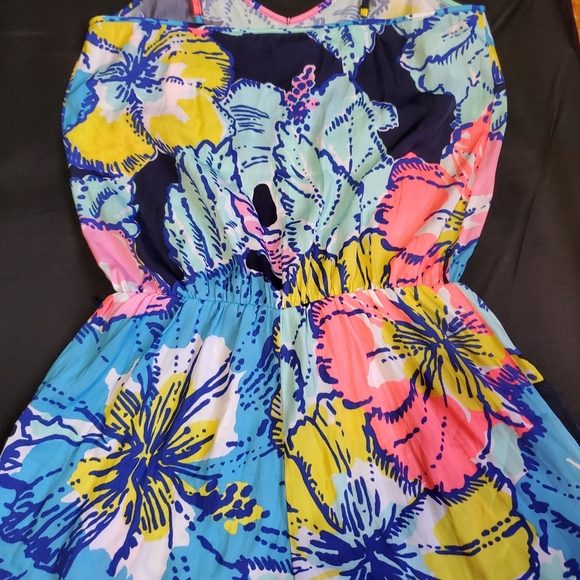 Lilly pulitzer spaghetti strap romper with belt - Picture 2 of 3